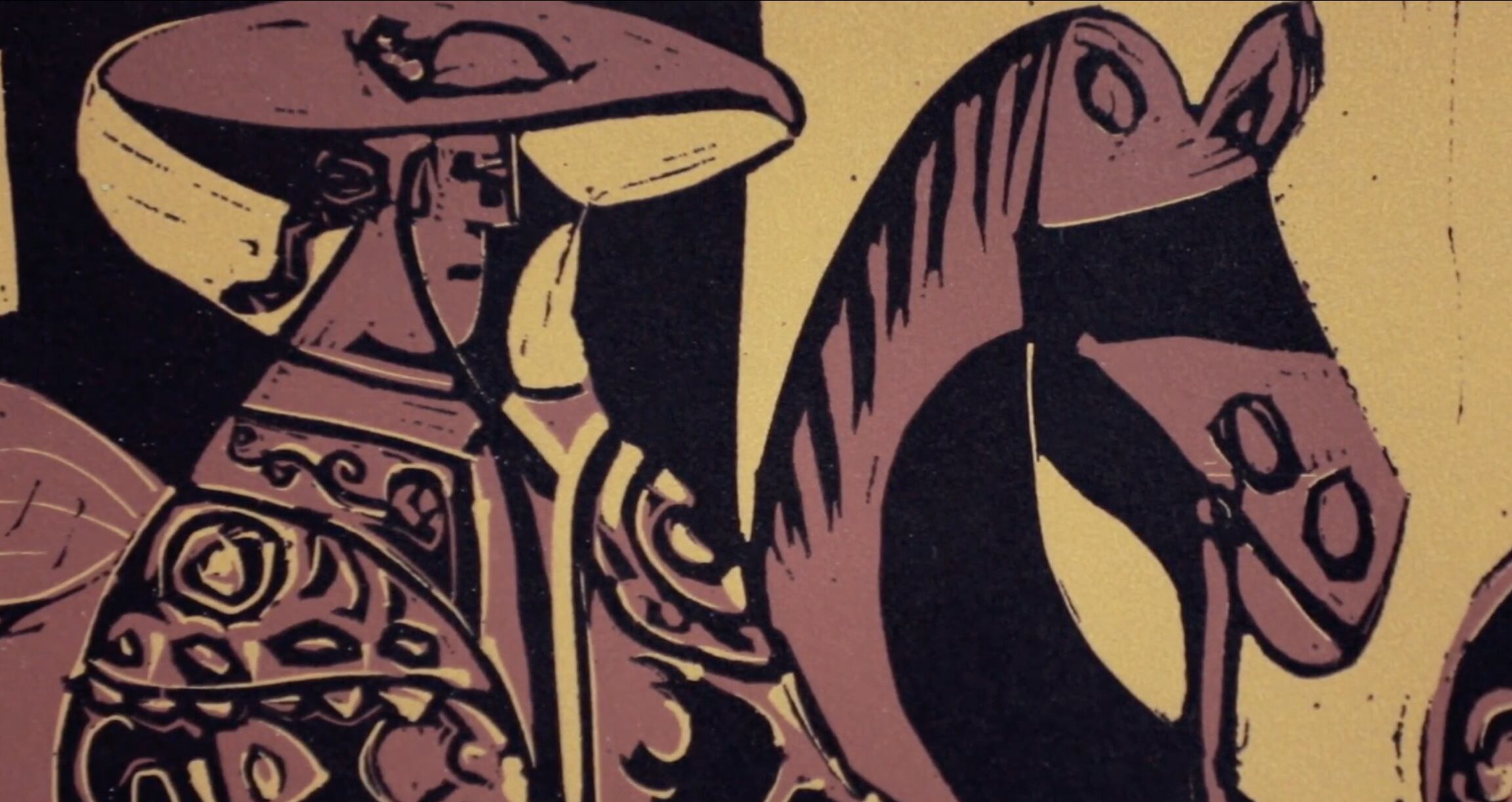 Una de las obras de la exposición 'Pablo Picasso y el linograbado'