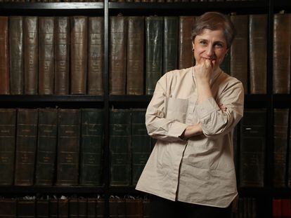 La periodista mexicana Carmen Aristegui, en la Asociacion de Periodistas Europeos en Madrid, este martes.