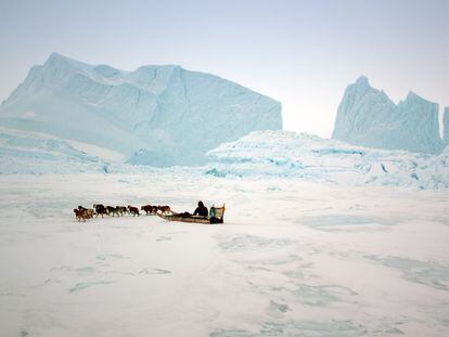 Un trineo tirado por perros, cerca de Qaanaaq en Groenlandia, en una imagen del documental 'The Last Ice'.