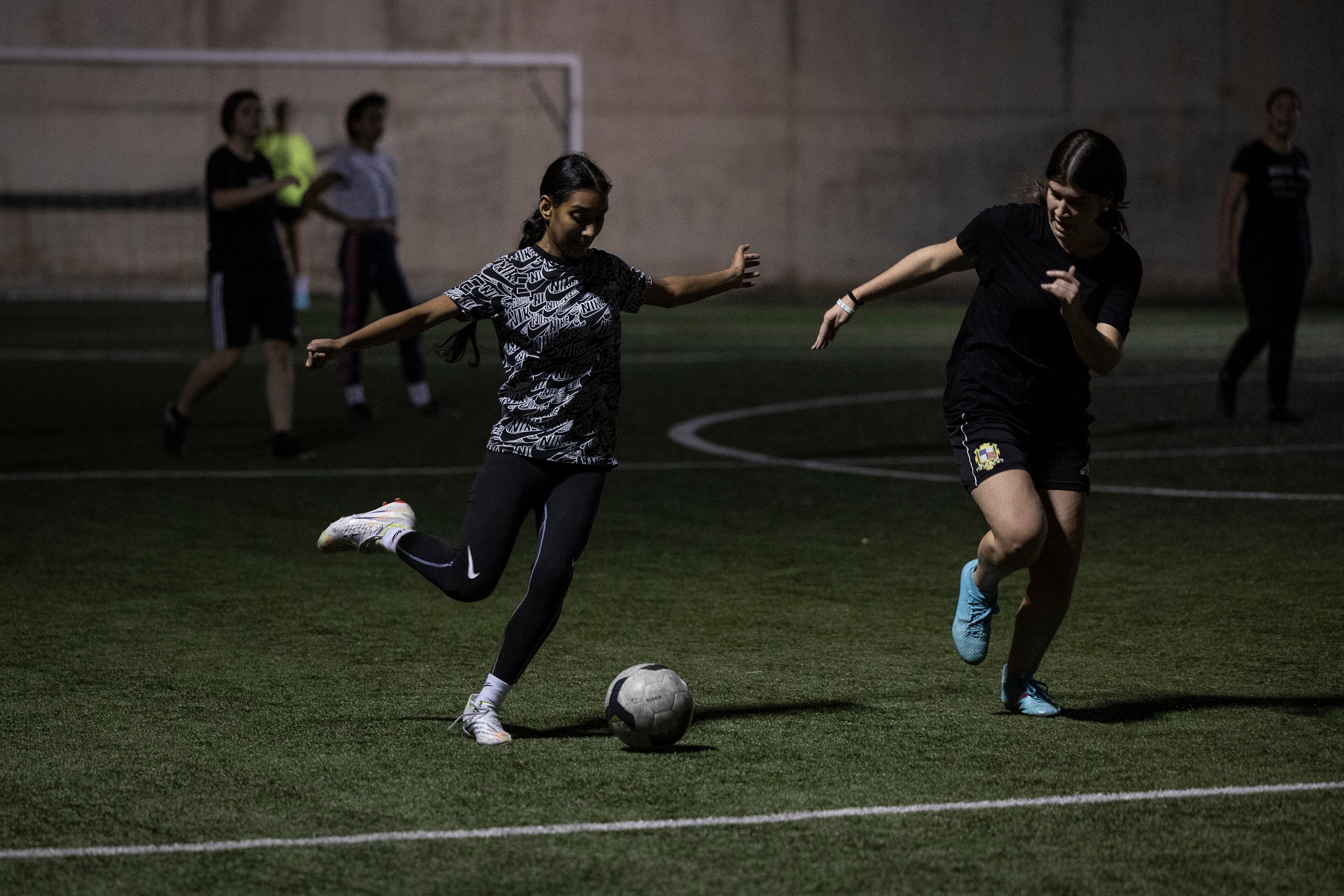 Un entrenamiento del CF Tramontana.