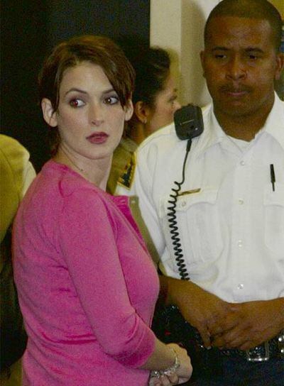 Winona Ryder, cuando fue detenida hace seis años.