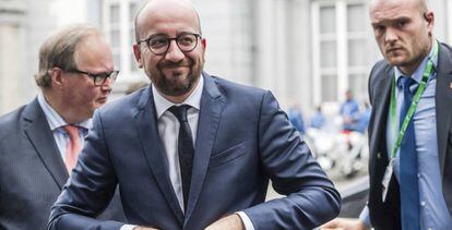 El primer ministro belga, Charles Michel, en la cumbre de Bruselas.