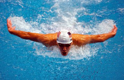 Michael Phelps en los Juegos Ol&iacute;mpicos de S&iacute;dney 2000. 