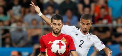 Ceballos, en la final del Europeo Sub-21 ante Alemania.