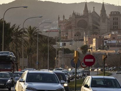 Una carretera en Palma de Mallorca. 