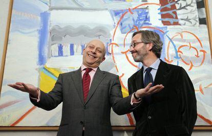 El ministro Wert, a la derecha, junto a José María Lassalle