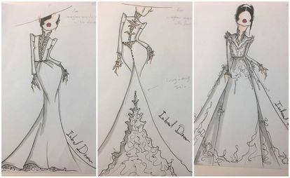 Boceto elaborado por Inbal Dror, para Meghan Markle.