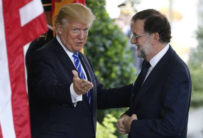 El presidente Donald Trump recibe a Mariano Rajoy, en Washington D.C. (Estados Unidos).