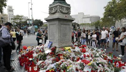 Memorial a las víctimas del atentado terrorista de Barcelona