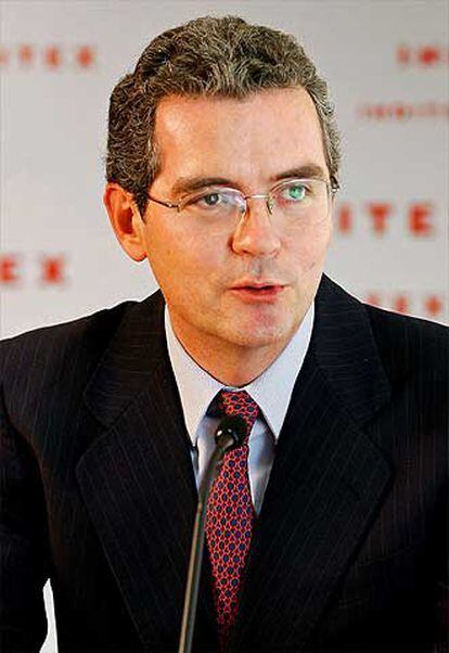 Pablo Isla, vicepresidente y consejero delegado de Inditex, durante la presentación de los resultados