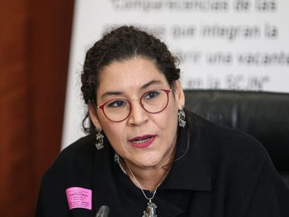 Lenia Batres en el Senado de la República, el 27 de noviembre.