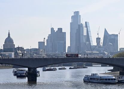 Una vista del distrito financiero de Londres.