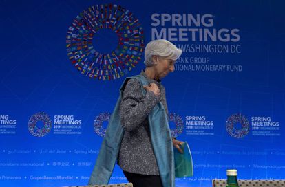 Christine Lagarde, directora gerente del FMI, la semana pasada