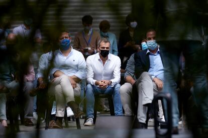 Toni Cantó, durante la clausura de la Escuela de Verano Miguel Ángel Blanco, el pasado 11 de julio de 2021, en Ermua.