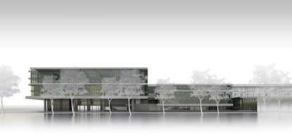 Imagen virtual de la futura biblioteca del Estado en Barcelona.