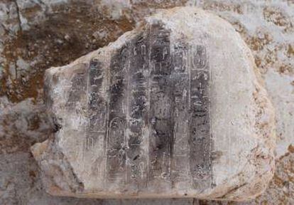 Jeroglíficos descubiertos en la pirámide.