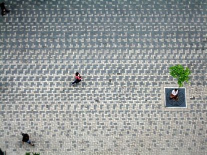 Pavimentaci&oacute;n del Bulevar Sabana Grande de Caracas (Venezuela).