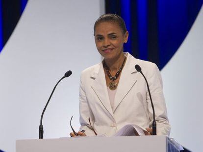 Marina sonríe durante el debate electoral del lunes.