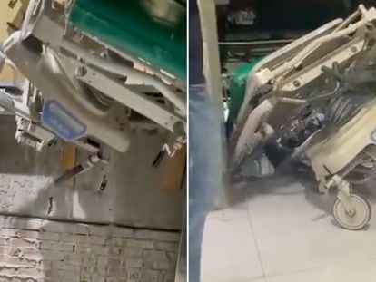 Videos de redes sociales muestran el accidente en el elevador del Hospital 34 en Nuevo León el 8 de noviembre 2023.