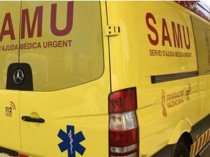 Una ambulanbcia del Samu en la Comunidad Valenciana, en una imagen de archivo.