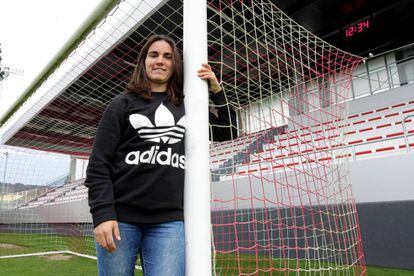 Eunate Arraiza, en las instalaciones de Lezama del Athletic.