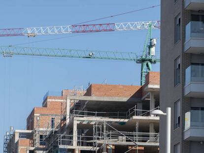 Vivienda en construcción en Madrid.