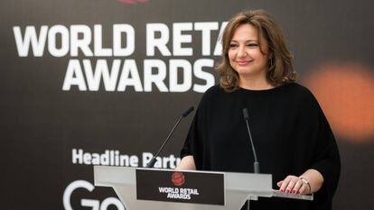 Marta Álvarez, presidenta de El Corte Inglés, en la entrega de unos premios del sector de la distribución en 2019.