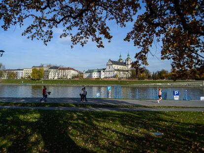 R&iacute;o V&iacute;stula a su paso por Cracovia (Polonia). 
