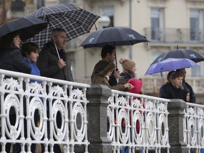 Día de lluvia en San Sebastián (Gipuzkoa).