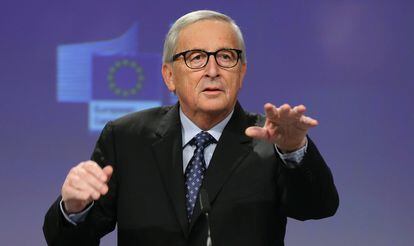 Jean-Claude Juncker, en su última conferencia de prensa antes de ceder el puesto a Ursula von der Leyen, el pasado noviembre en Bruselas.