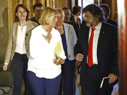 Núria de Gispert y Antoni Castellà, la semana pasada al Parlament.