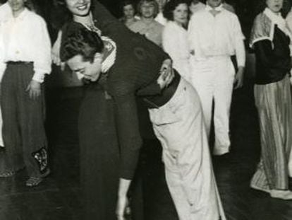 Parella d'un torneig de ball a l'Olympia el març del 1934.