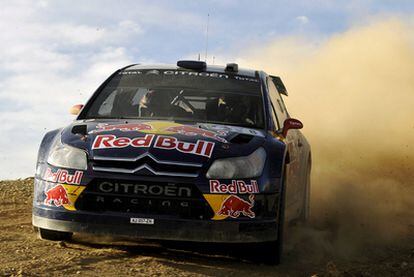 Kimi Raikkonen, durante la primera etapa del rally de México.