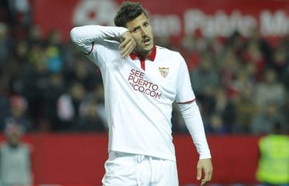 Jovetic, en un lance del Sevilla-Madrid.
