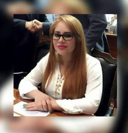 La diputada Lucero Sánchez López en el Congreso de Sinaloa