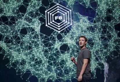 Mark Zuckerberg en la conferencia F8 de Facebook de 2014.