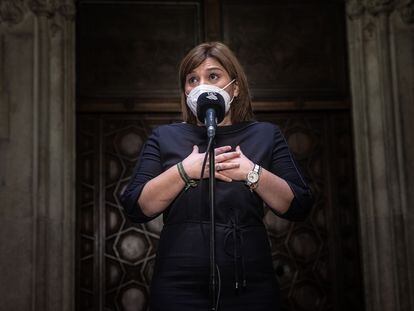 La presidenta del PP valenciano, Isabel Bonig, este lunes.