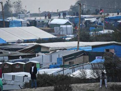 El campamento de Calais este domingo.