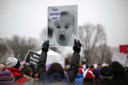 Protesta contra el aborto el pasado enero en Washington.
