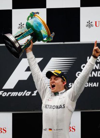 Nico Rosberg celebra el triunfo