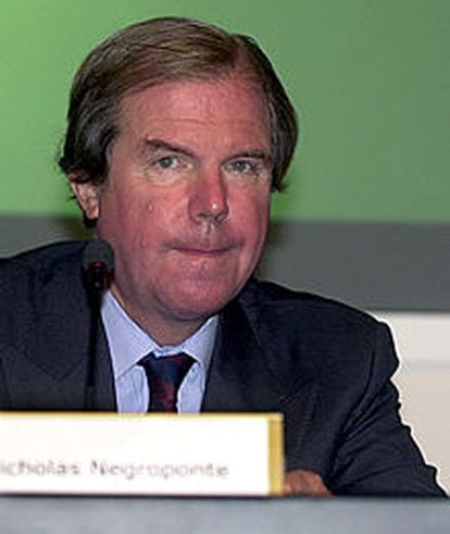 Nicholas Negroponte, durante su conferencia en la Campus TI.