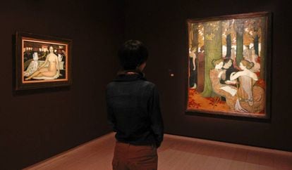 Aspecto de la exposición 'Impresionistas y Postimpresionistas, el nacimiento del arte moderno', en la Fundación Mapfre en 2013.