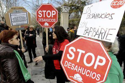 Manifestació de Stop Desnonaments a Ciudad Real.