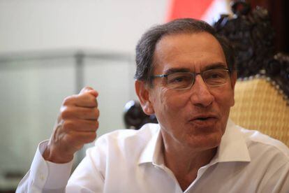 Martín Vizcarra, durante la entrevista.