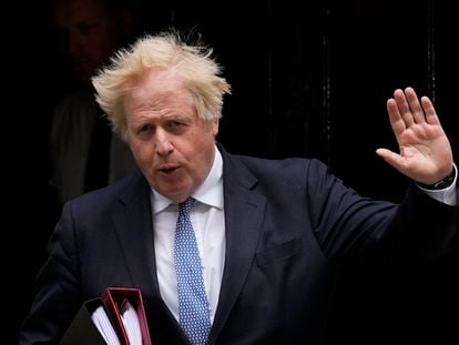 Johnson abandonaba Downing Street, en Londres, el 25 de mayo de 2022.