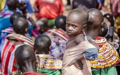 Un niño de la etnia samburu en Kenia.