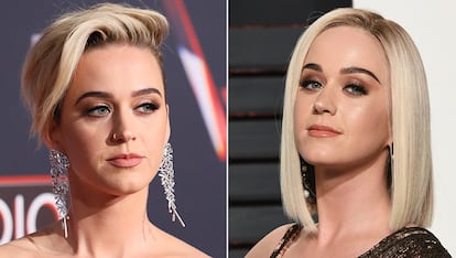 Katy Perry

Lo de la cantante ha sido un corte de pelo (que no tinte) post-ruptura en toda regla. En los Grammy pudimos ver cómo desterró el cabello negro para presumir de mechas rubias que ha llegado a lucir casi albinas en melena midi. La transformación ha venido en las últimas semanas cuando ha pasado a raparse uno de los laterales, mostrando raíces más oscuras.