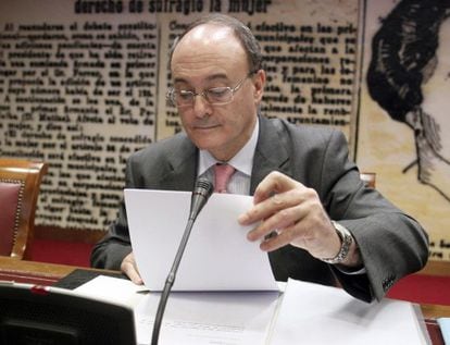 El gobernador del Banco de Espa&ntilde;a, Luis Mar&iacute;a Linde.