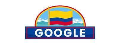 Imagen del 'doodle' que Google ha sacado hoy por la Independencia de Colombia.