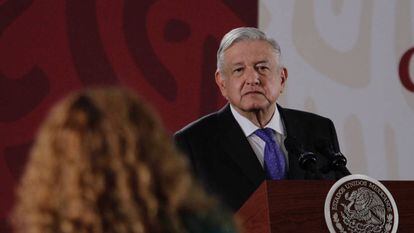 López Obrador, en la conferencia de prensa de este miércoles. 
 